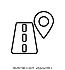 Road vector icon stock illustration