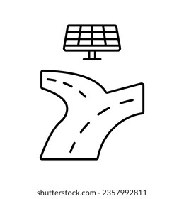 Road Vector Icon which can easily modify or edit

