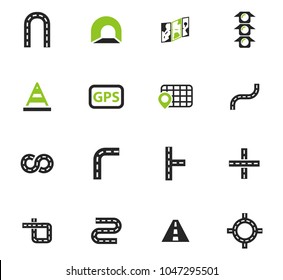 Road vector icons for user interface design