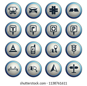 road vector icons for web and user interface design