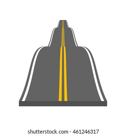 Road vector illustration. Ditrection highway with markings.