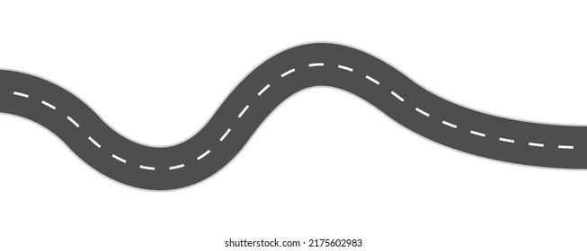 Road vector illustration isolated on white background.