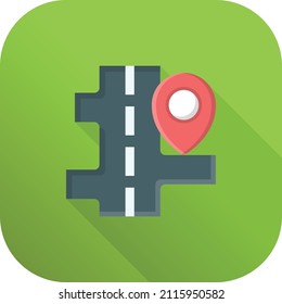 Straße Vektorgrafik auf transparentem Hintergrund.Hochwertige Symbole.Vektorgrafik-Flachsymbol für Konzept und Grafikdesign.
