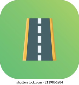 road Vector illustration on a transparent background.Premium quality symmbols.Vector line flat icon for concept and graphic design.
