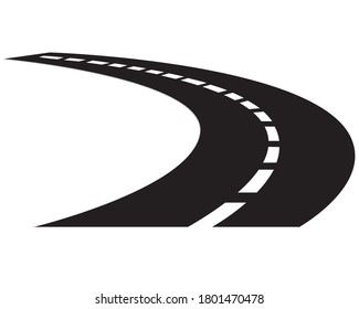 road vector illustration,isolated on white background,top view