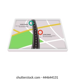 Road vector infographic illustration.