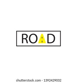 road vector logos, with road shapes in letters A and white backgrounds make it simple.