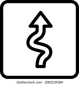 road vector thin line icon