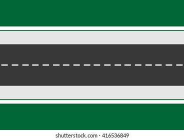 Road. View from above. Vector. Seamless line