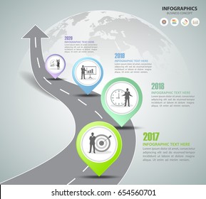 Caminho infográfico modelo 4 opções. pode ser usado para layout de fluxo de trabalho, diagrama, opções de número, linha do tempo e etapas