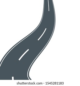 Road way journey highway Vector illustration. Asphalt street isolated road. 