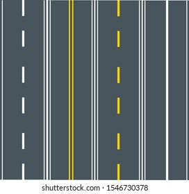 Road way journey highway Vector illustration. Asphalt street isolated road. 