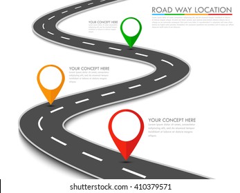 Winding Road On White Isolated Background Stock Vector (Royalty Free ...