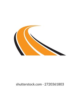 Road way logo icon flat design
