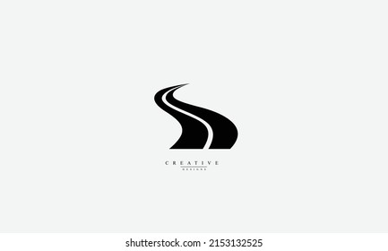 Road way travel vector logo design