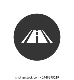 Road white icon vector illustration sign isolated