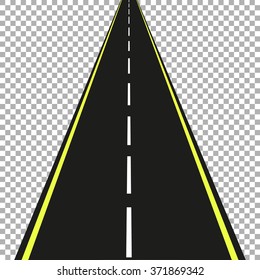 road with white and yellow markings