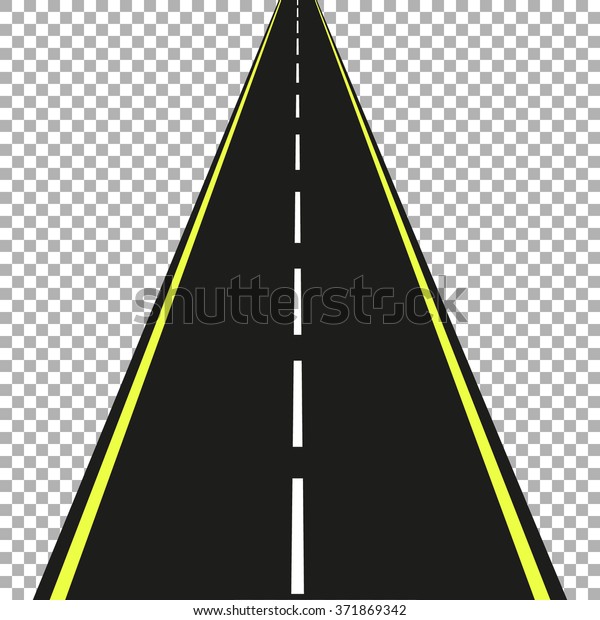 Road White Yellow Markings Stock Vector (Royalty Free) 371869342