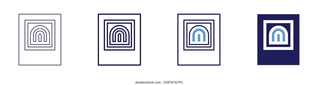 Road widening icon in 4 different styles. Thin Line, Line, Bold Line, Duotone. Duotone style. Editable stroke.