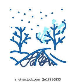 road winter doodle icon sketch vector. road winter sign. isolated symbol illustration