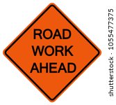 Road Work Ahead, American Symbol Sign,Vector Illustration, Isolate On White Background Icon. EPS10