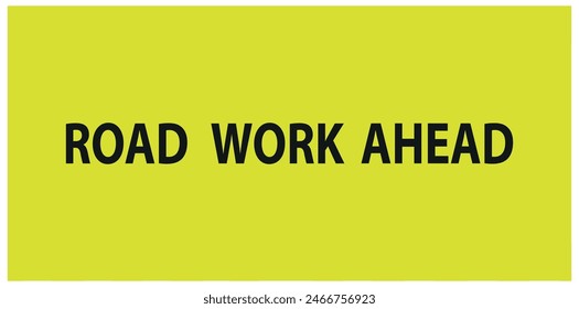 road work ahead sign on sky background