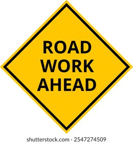 Road Work Ahead Sign Vector