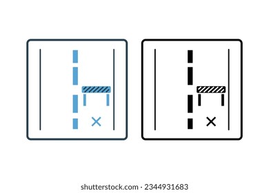 Icono de trabajo en carretera. Icono relacionado con el tráfico. estilo de icono sólido. Diseño de vector simple editable