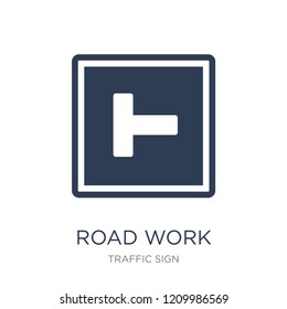 Road work sign icon. Trendy flat vector Road work sign icon on white background from traffic sign collection, vector illustration can be use for web and mobile, eps10