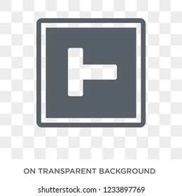 Road work sign icon. Trendy flat vector Road work sign icon on transparent background from traffic sign collection. 