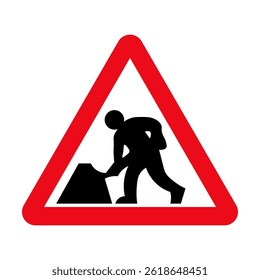 Verkehrsschild einzeln auf weißem Hintergrund. Symbol für die Straßenverkehrssicherheit. 