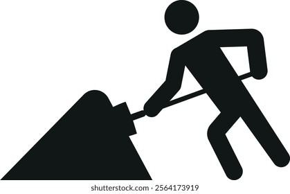 Road worker icon. Construction signs and symbols.