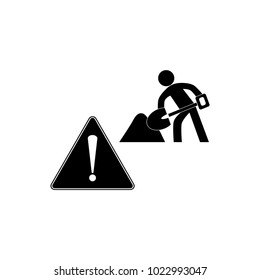 Road works sign