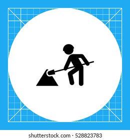 Road works sign
