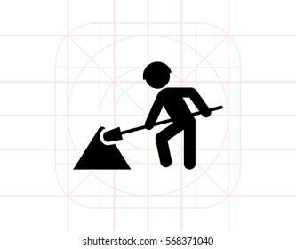 Road works sign