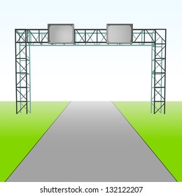 road for your transport with signpost vector illustration