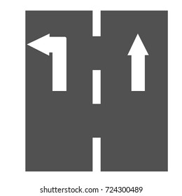 Road.Arrows Vector Icon Illustration