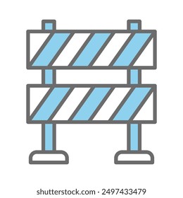 Roadblock Barrier Symbol Vektor Design-Vorlage auf trendige Design