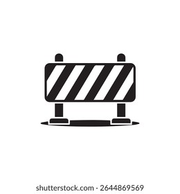 Roadblock Barrier Icon Vector Illustration