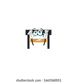 roadblock cartoon characters design with expression. you can use for stickers, pins, mascot or patches