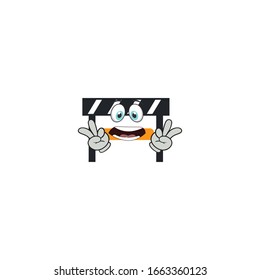 roadblock cartoon characters design with expression. you can use for stickers, pins, mascot or patches
