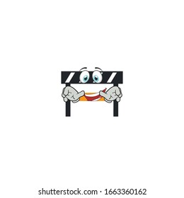 roadblock cartoon characters design with expression. you can use for stickers, pins, mascot or patches