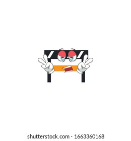 roadblock cartoon characters design with expression. you can use for stickers, pins, mascot or patches