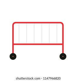 Roadblock cartoon vector. free space for text. wallpaper.