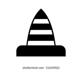 roadblock cone black construction repair fix engineering tool equipment image vector icon logo silhouette