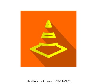 roadblock cone construction repair fix engineering tool equipment image vector icon logo