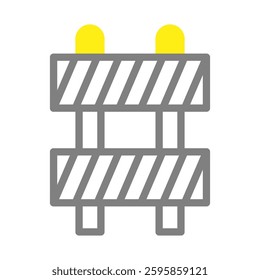 Roadblock Construction Minimalist Symbol Graphic
