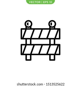 roadblock flat icon vector illustration