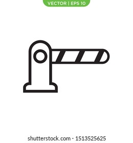 roadblock flat icon vector illustration