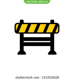 roadblock flat icon vector illustration
